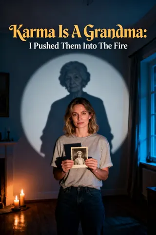 Cover of Karma Is A Grandma: I Pushed Them Into The Fire