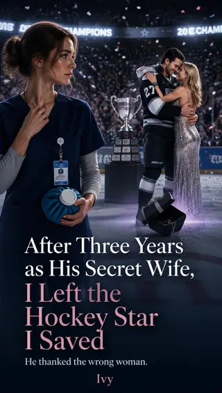Cover of After Three Years as His Secret Wife, I Left the Hockey Star I Saved