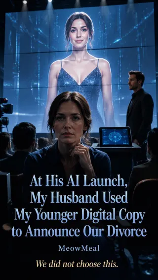 Cover of At His AI Launch, My Husband Used My Younger Digital Copy to Announce Our Divorce