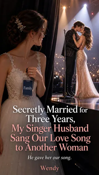 Cover of Secretly Married for Three Years, My Singer Husband Sang Our Love Song to Another Woman