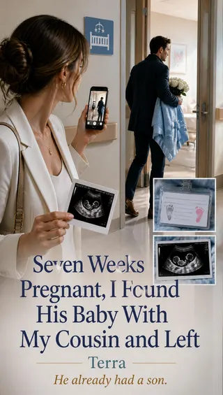 Cover of Seven Weeks Pregnant, I Found His Baby With My Cousin and Left