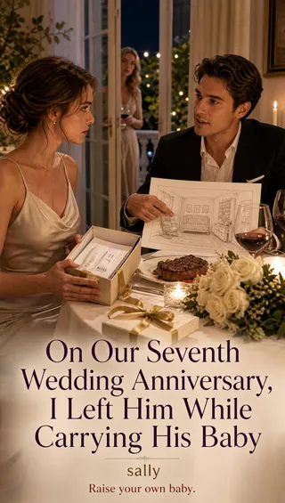 Cover of On Our Seventh Wedding Anniversary, I Left Him While Carrying His Baby
