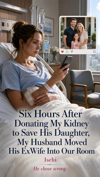 Cover of Six Hours After Donating My Kidney to Save His Daughter, My Husband Moved His ExWife Into Our Room
