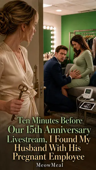 Cover of Ten Minutes Before Our 15th Anniversary Livestream, I Found My Husband With His Pregnant Employee