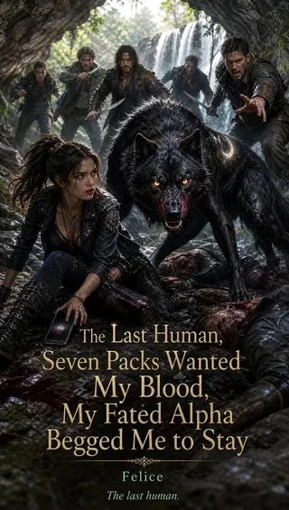 Cover of The Last Human, Seven Packs Wanted My Blood, My Fated Alpha Begged Me to Stay
