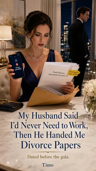 Cover of My Husband Said I'd Never Need to Work, Then He Handed Me Divorce Papers